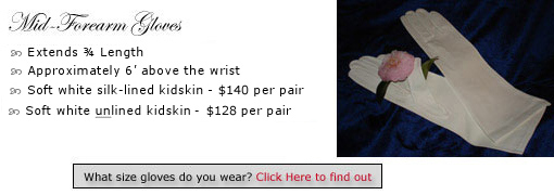 midforearm length debutante gloves