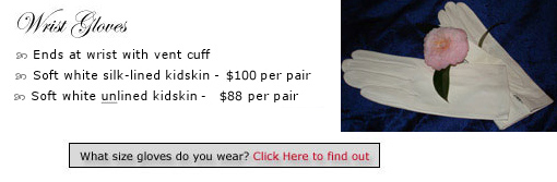 debutante wrist length kidskin gloves